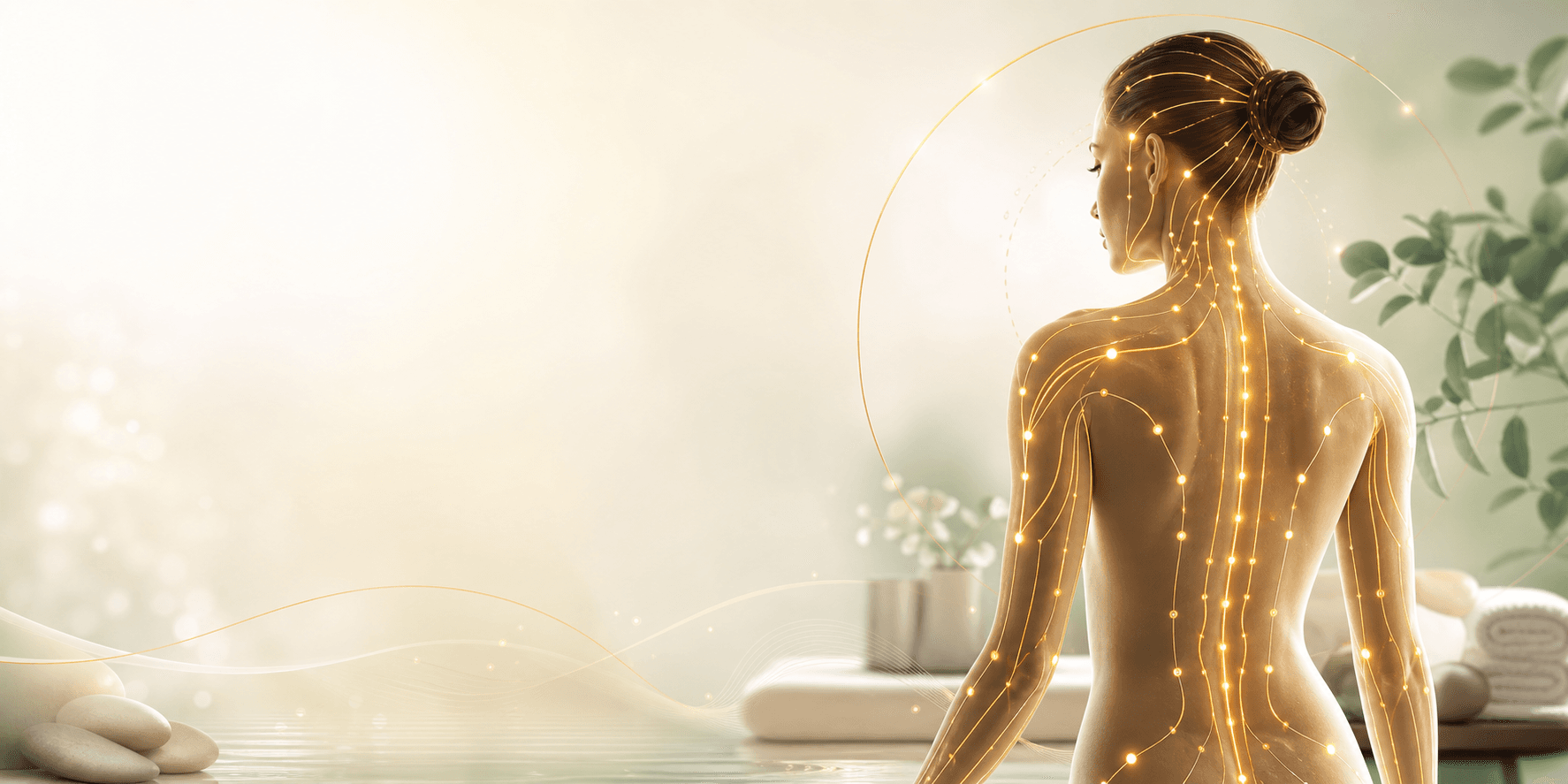 İzmir Rüerma Beauty'de meridyen terapi uygulaması